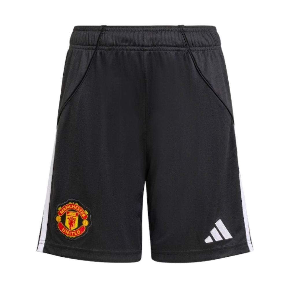 2025-2026 Man Utd Home Shorts (Black) - Kids