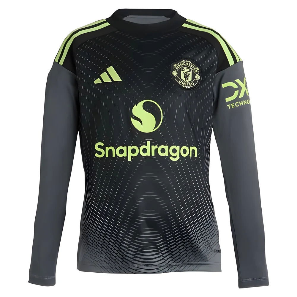 2025-2026 Man Utd Home Goalkeeper Shirt (Grey) - Kids