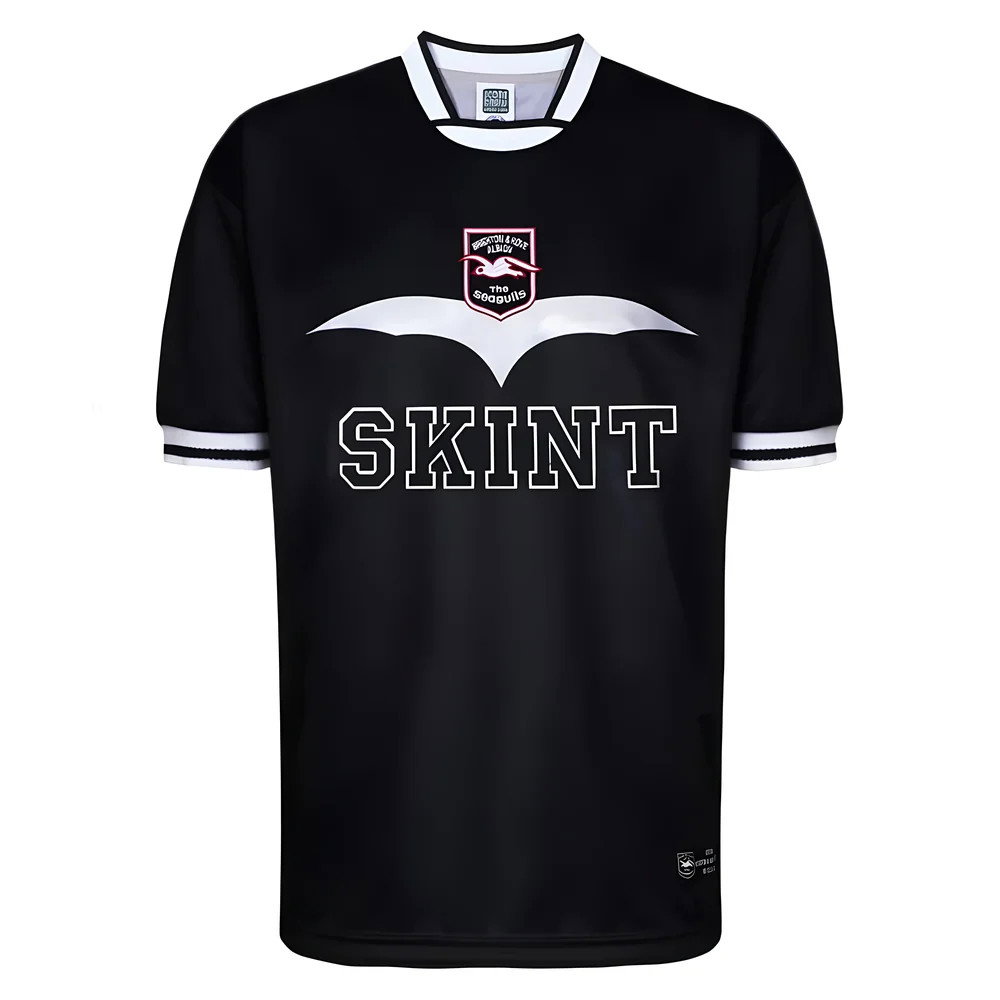 Unisex Kids Away Retro Jersey & Shorts Set – Black, Polyester