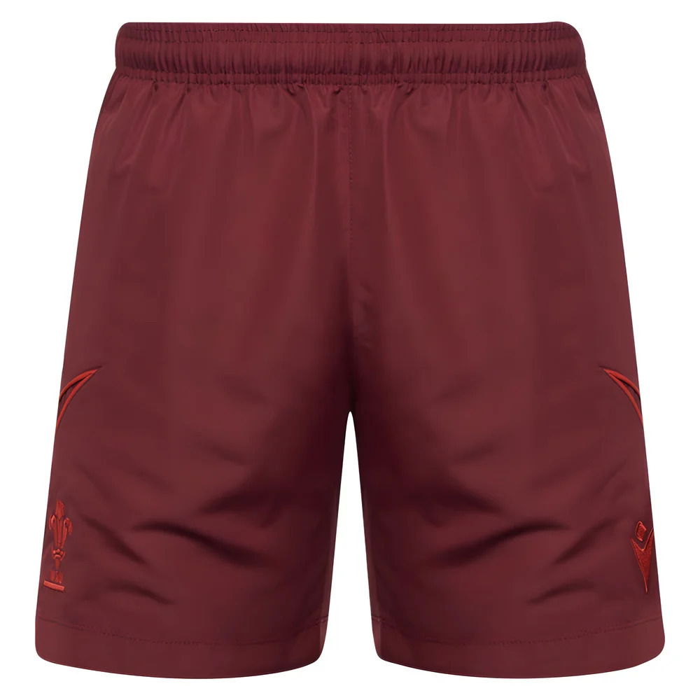 2025-2026 Wales Rugby Travel Bermuda Shorts (Deep Red)
