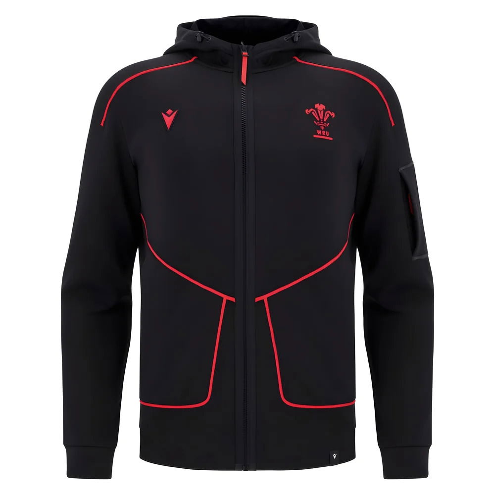 2025-2026 Wales WRU Ath Travel Tech Hoody (Black)