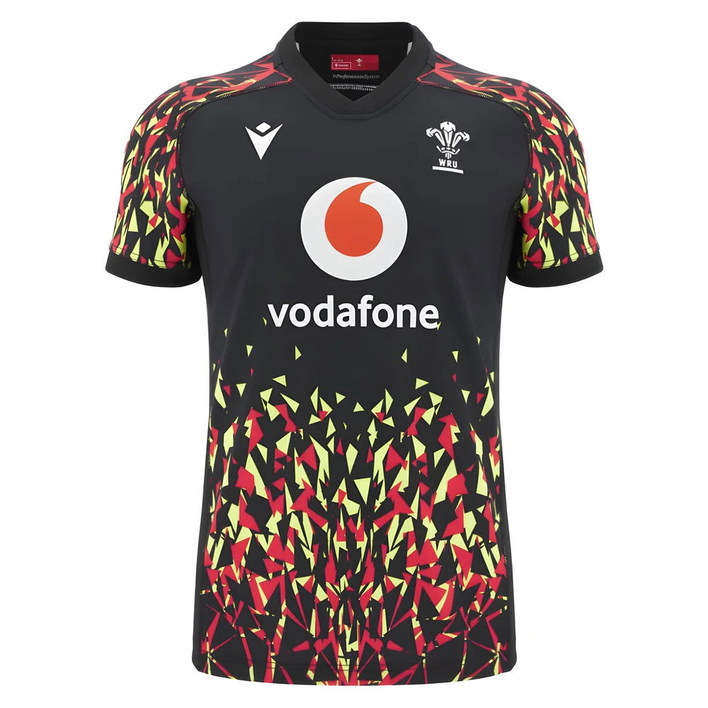 2025-2026 Wales WRU Rugby Training Jersey (Black)