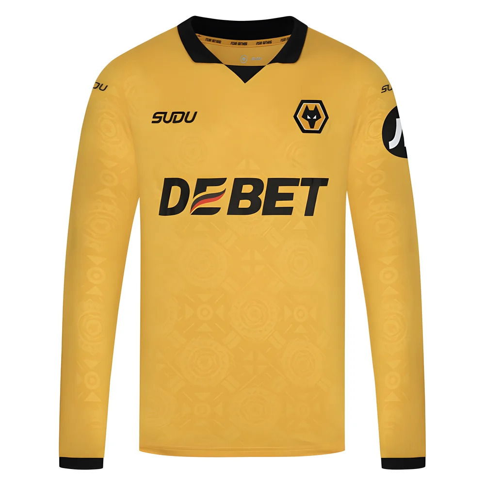 2025-2026 Wolves Long Sleeve Home Shirt
