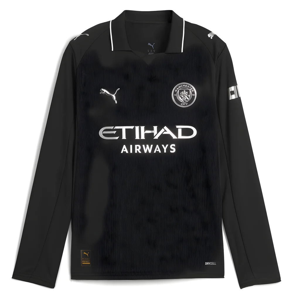 2025-2026 Man City Long Sleeve Away Shirt (Kids)