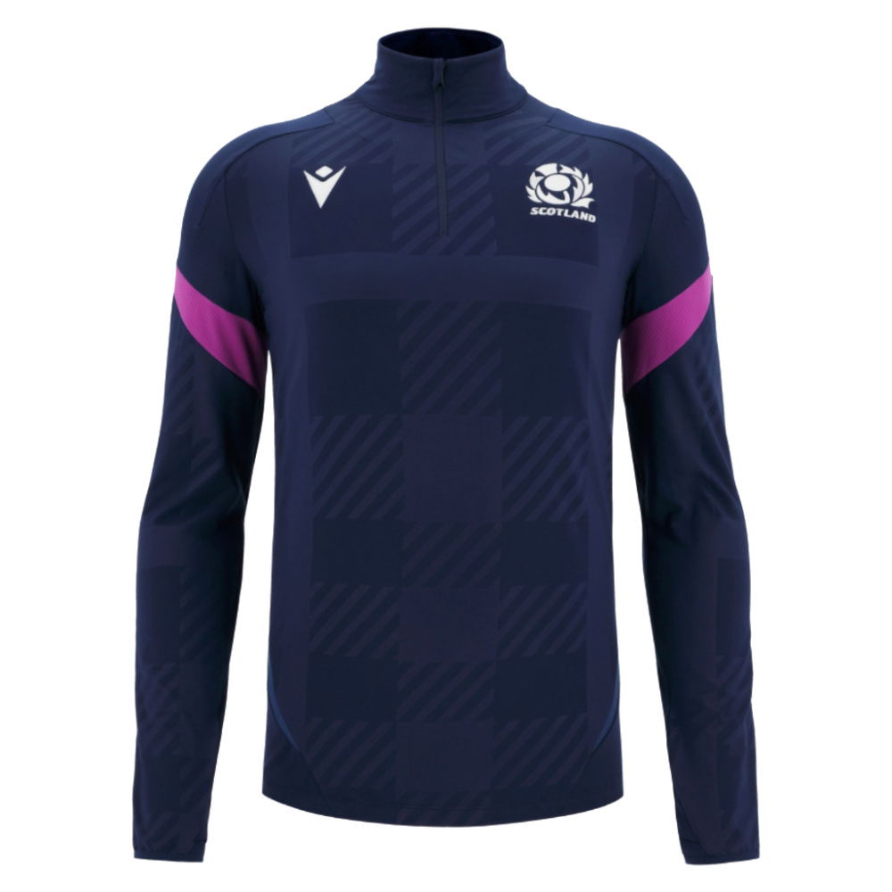 2025-2026 Scotland Rugby 1/4 Zip Training Top (Navy) - Kids
