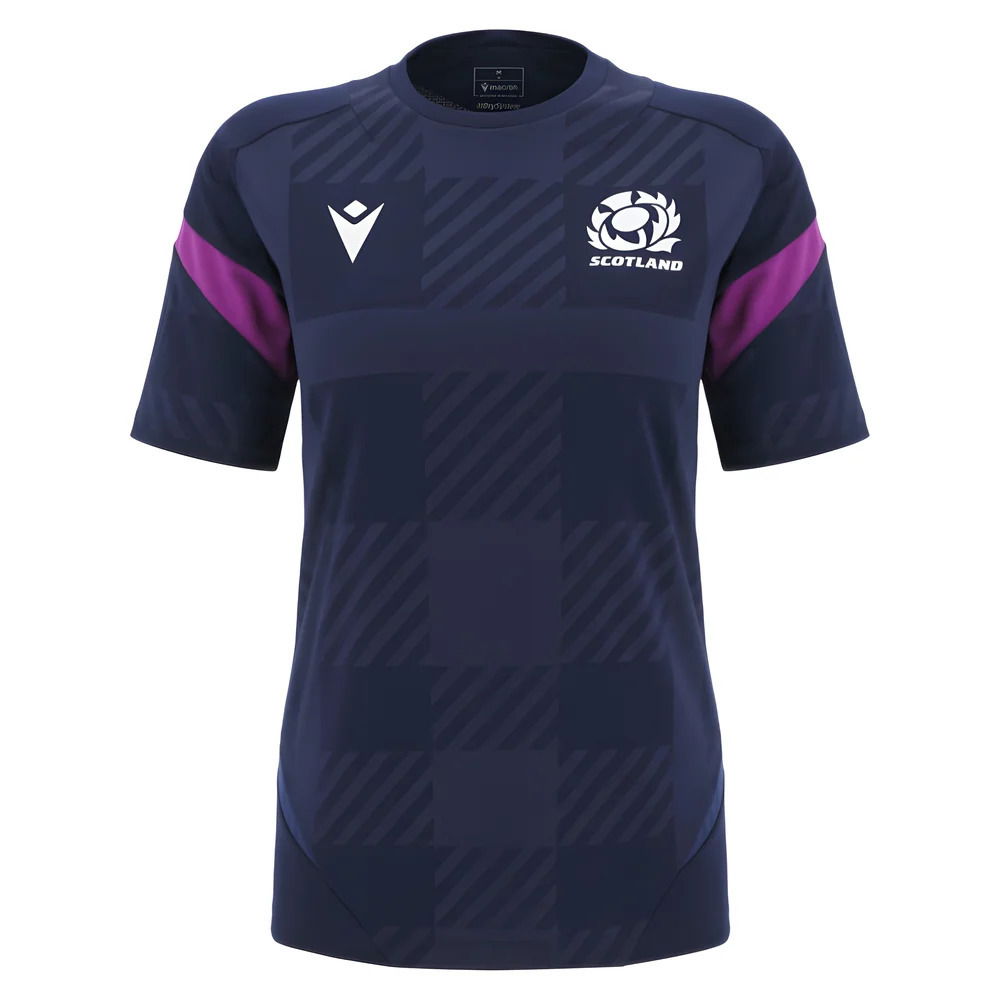 2025-2026 Scotland Rugby Training Shirt (Navy) - Womens