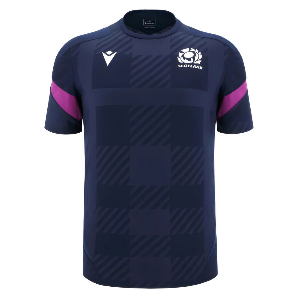 2025-2026 Scotland Rugby Training Poly Shirt (Navy)