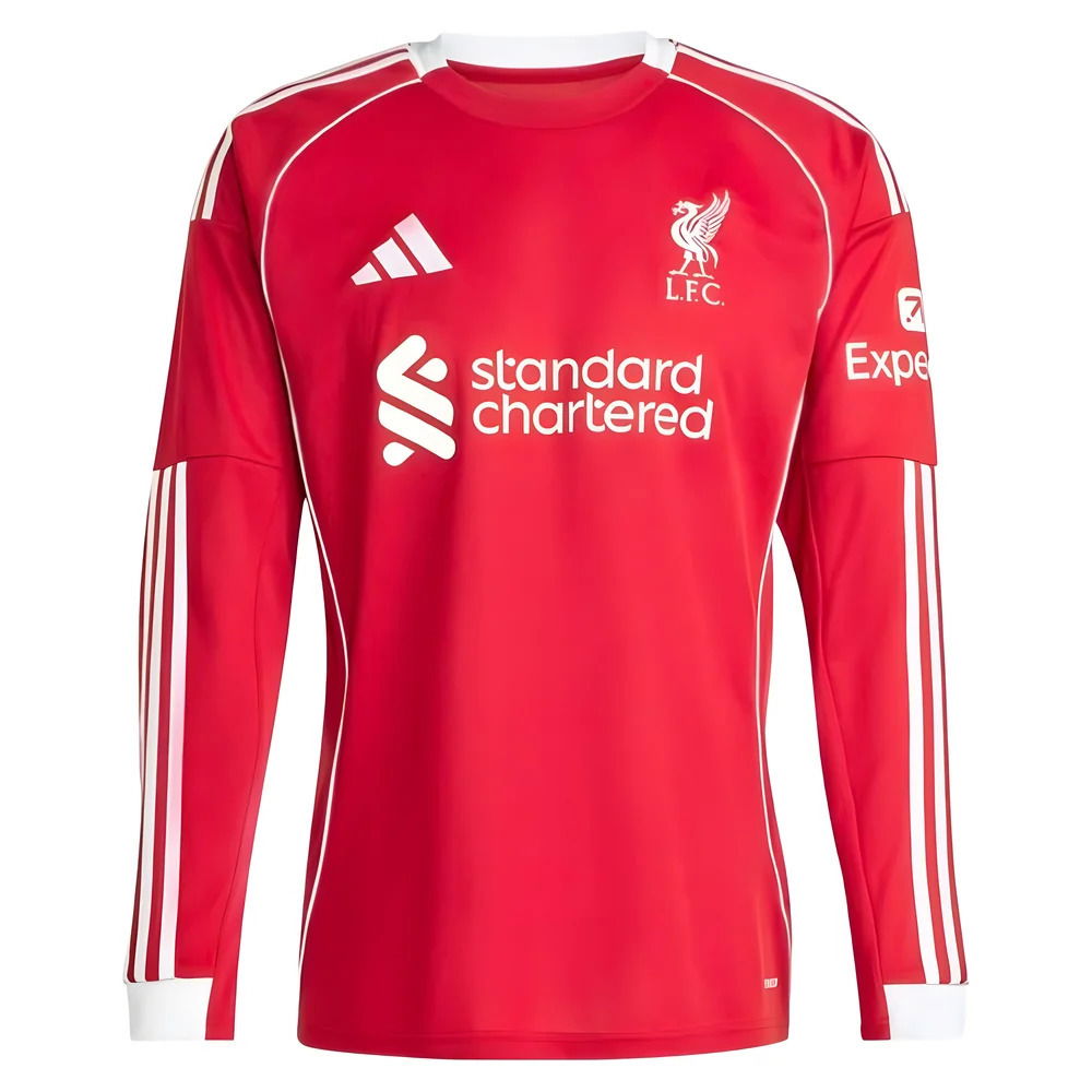 2025-2026 Liverpool Long Sleeve Home Shirt