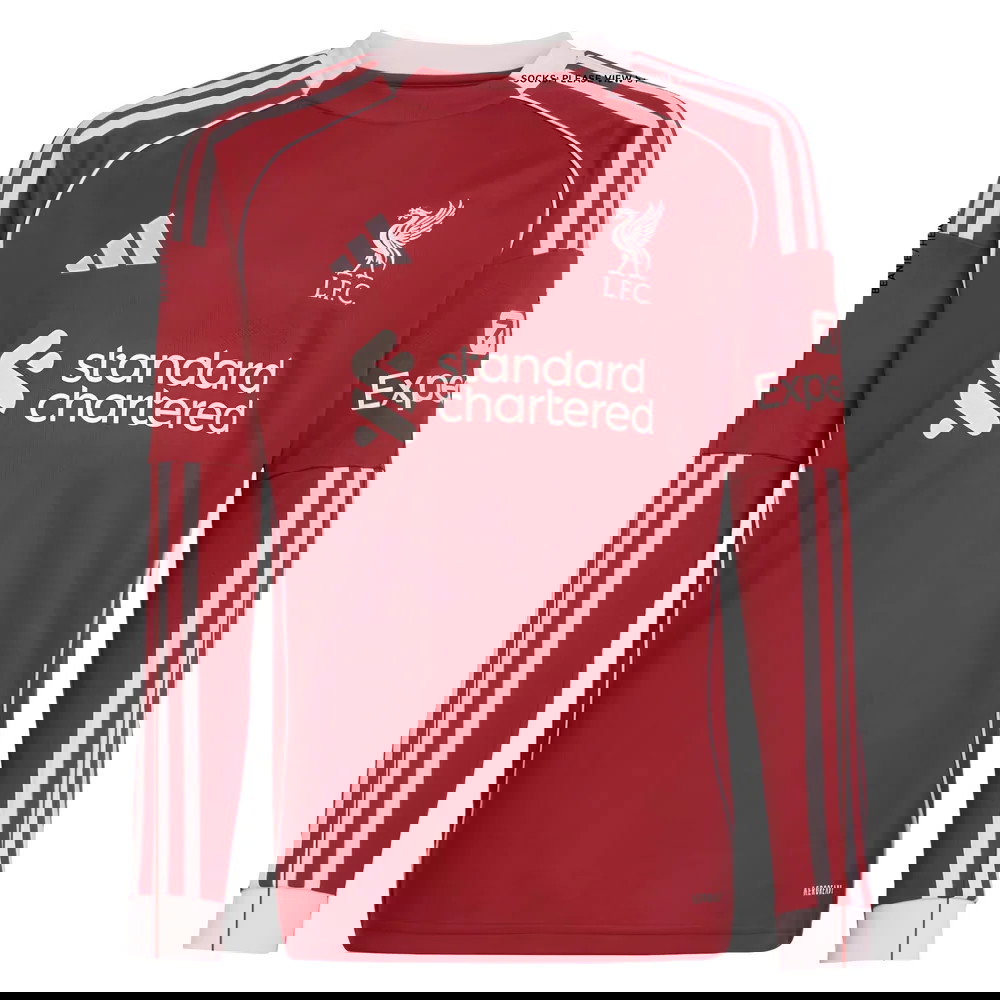 2025-2026 Liverpool Long Sleeve Home Shirt (Kids) (Rio 73)