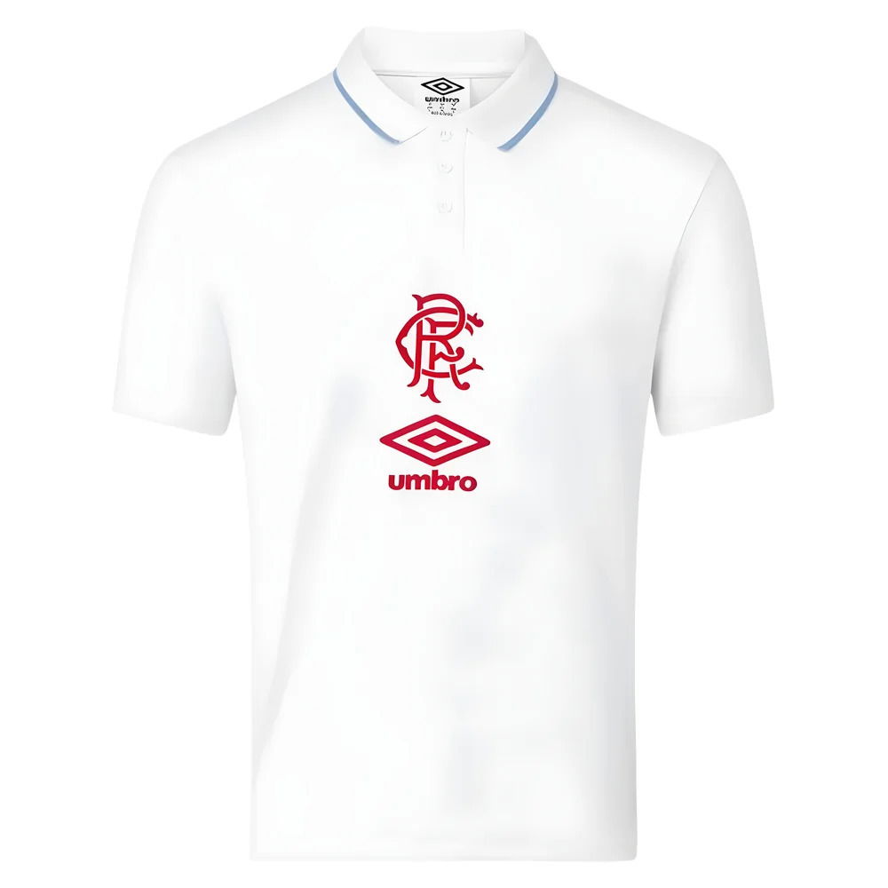 2025-2026 Rangers Travel Short Sleeve Polo Shirt (White)