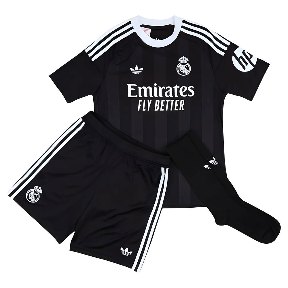2025-2026 Real Madrid Third Goalkeeper Youth Kit (Black)