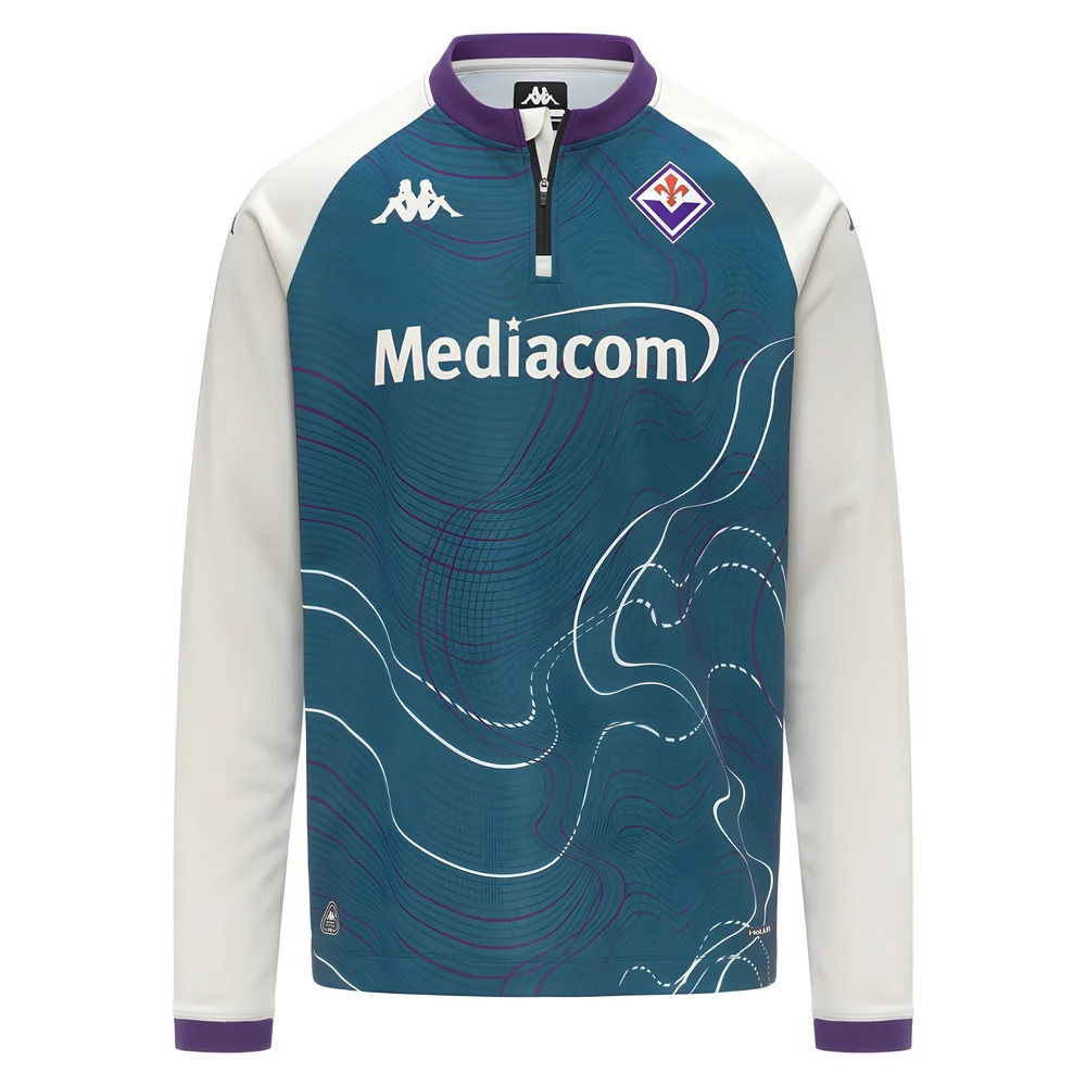 2025-2026 Fiorentina Pre Match Sweat Top (Turquoise)