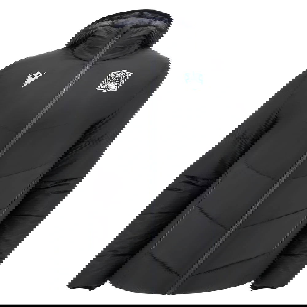 2025-2026 Glasgow Warriors Hooded Bomber Jacket (Black)