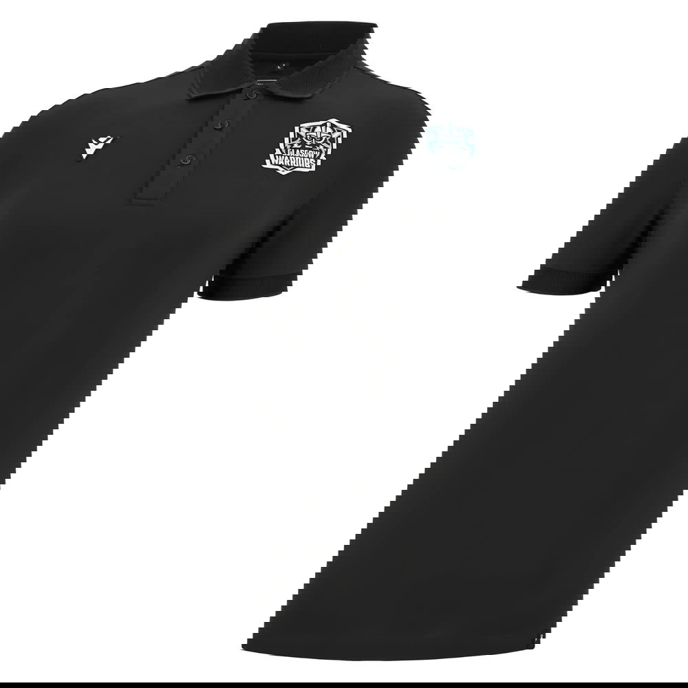 2025-2026 Glasgow Warriors Rugby Ath Polo Shirt (Black)