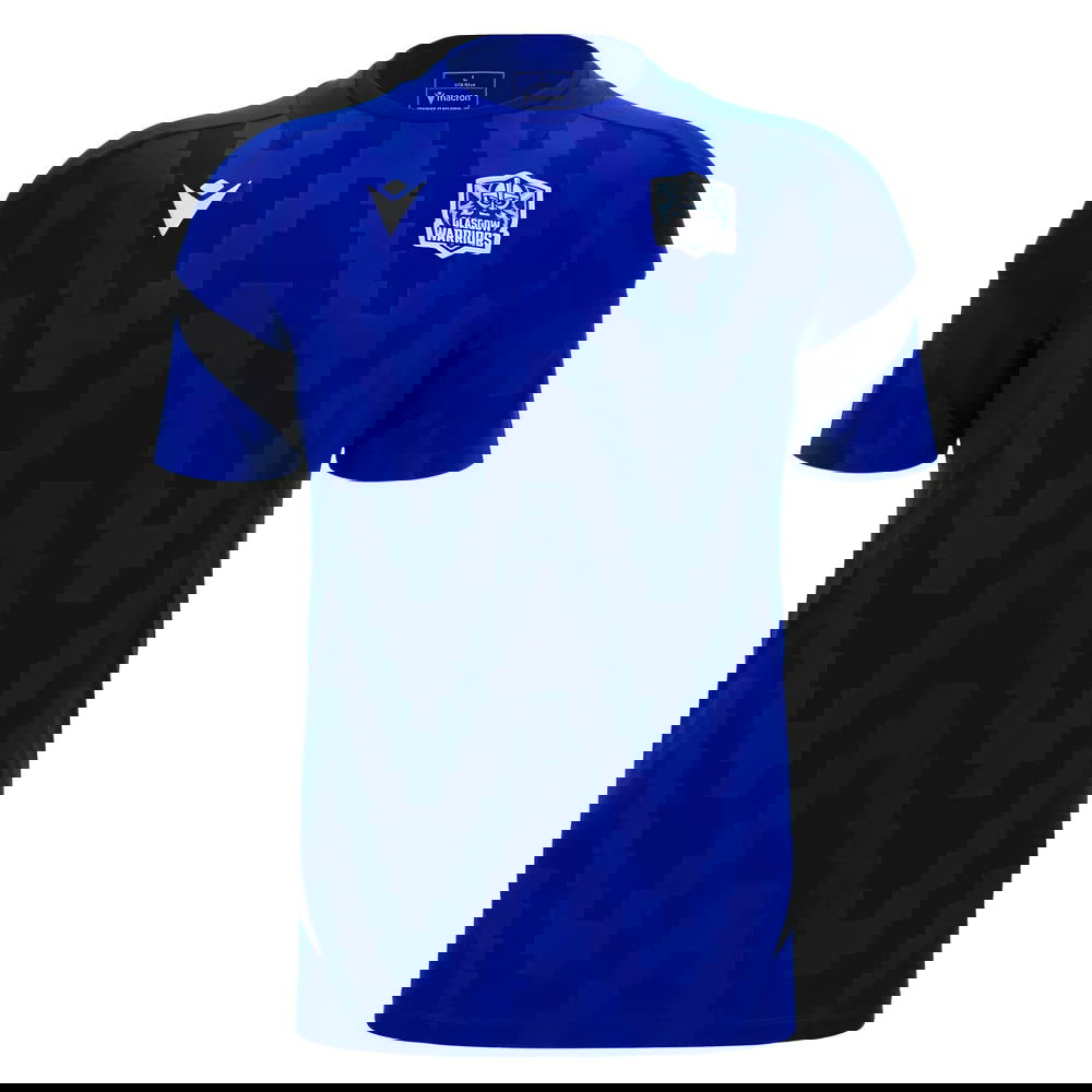 2025-2026 Glasgow Warriors Rugby Training Poly Shirt (Blue)