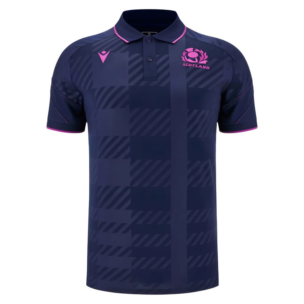 2025-2026 Scotland Rugby Travel Polo Shirt (Navy) - Kids