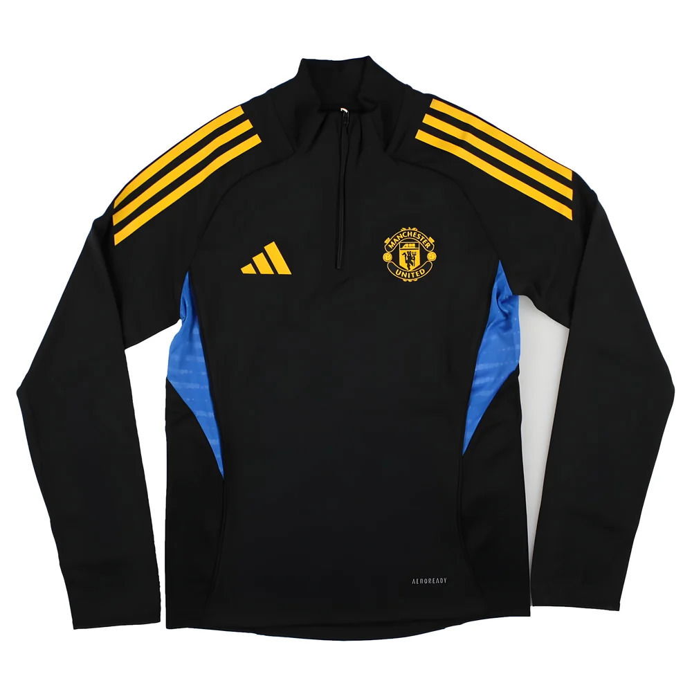 2025-2026 Man Utd EU Training Top (Black) - Kids