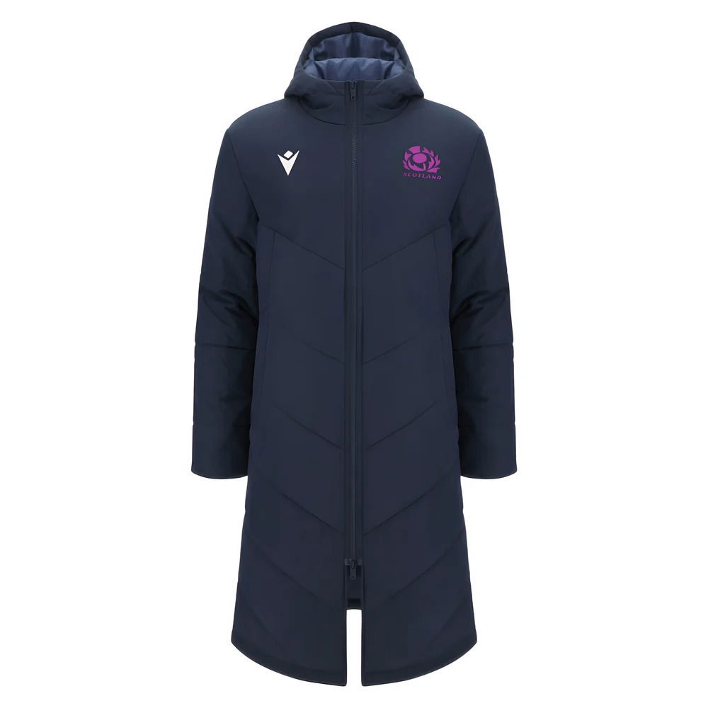 2025-2026 Scotland Rugby Long Bench Padded Jacket (Navy)