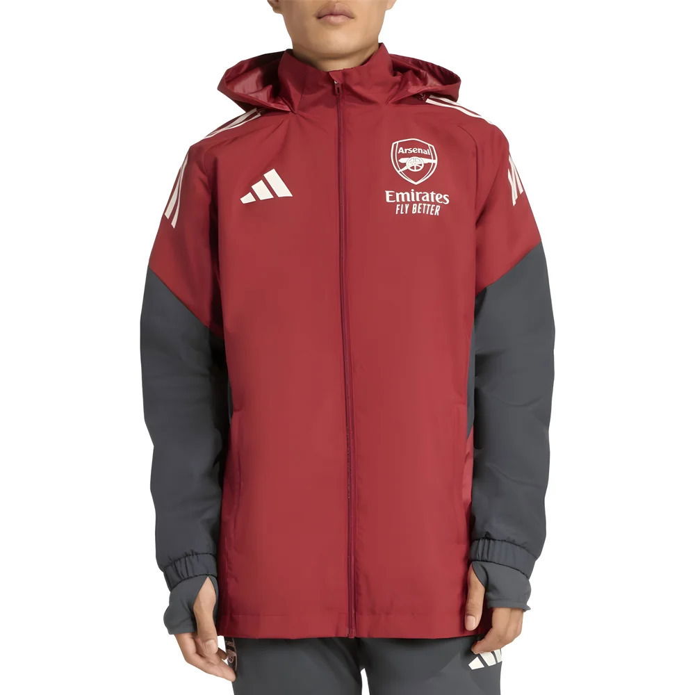 2025-2026 Arsenal EU Allweather Jacket (Burgundy)