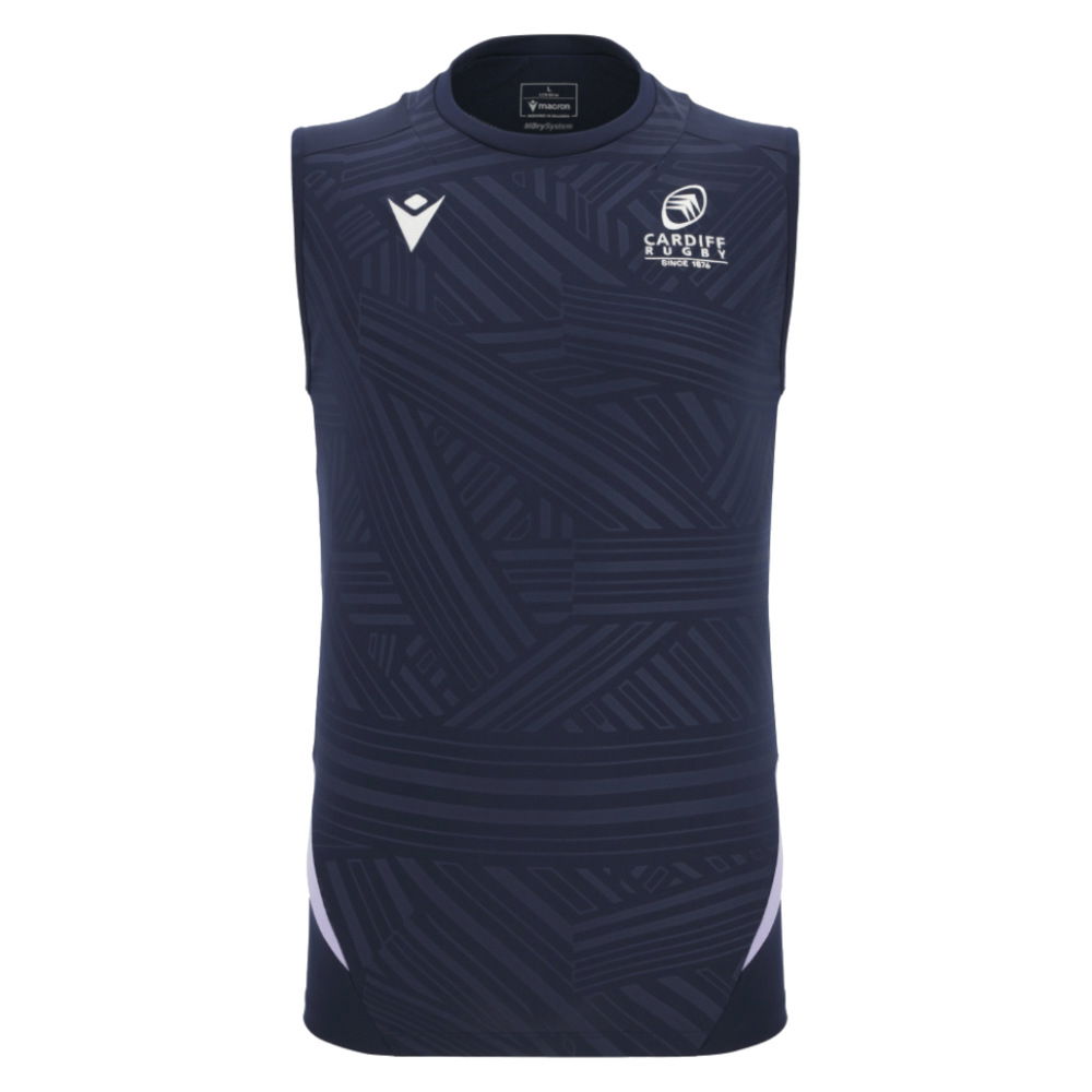 2025-2026 Cardiff Blues Training Poly Sleeveless Shirt (Navy)