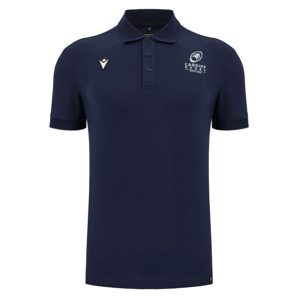 2025-2026 Cardiff Blues Rugby Ath Cotton Polo Shirt (Navy)