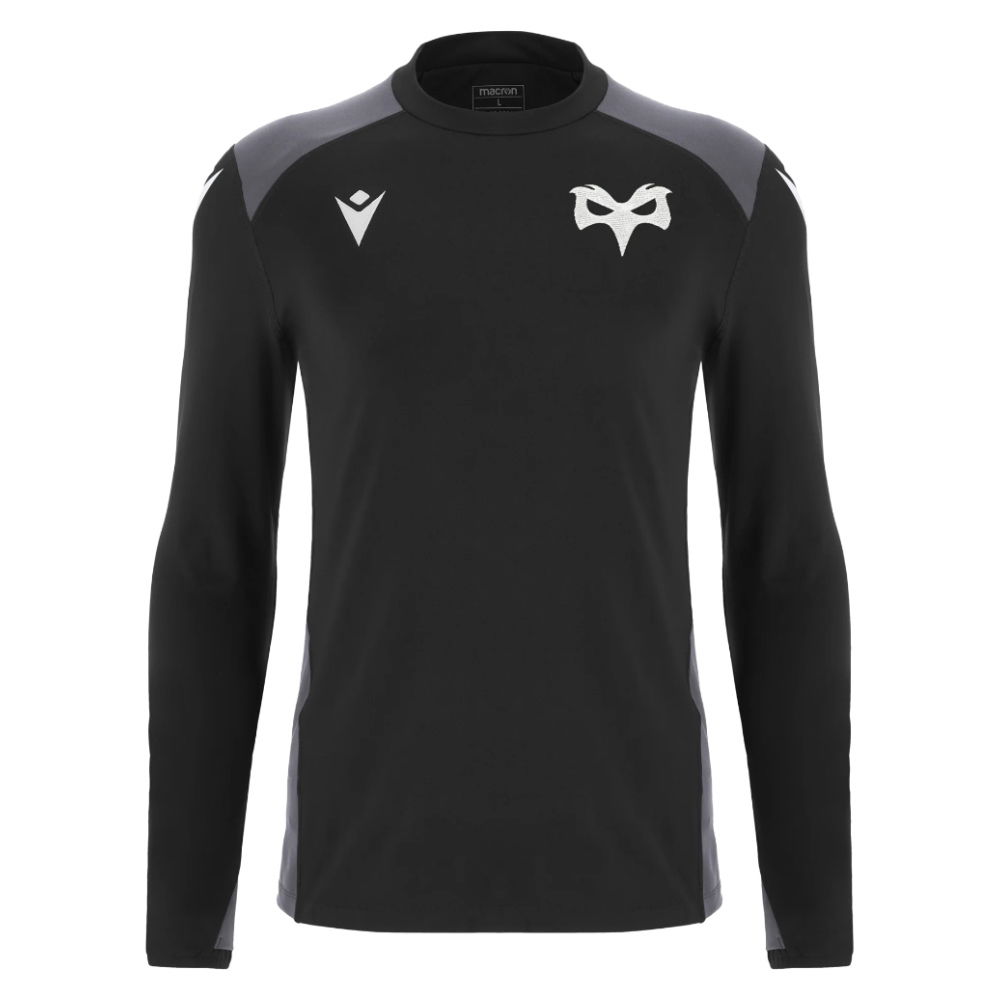 2025-2026 Ospreys Rugby Training Roundneck Top (Black)