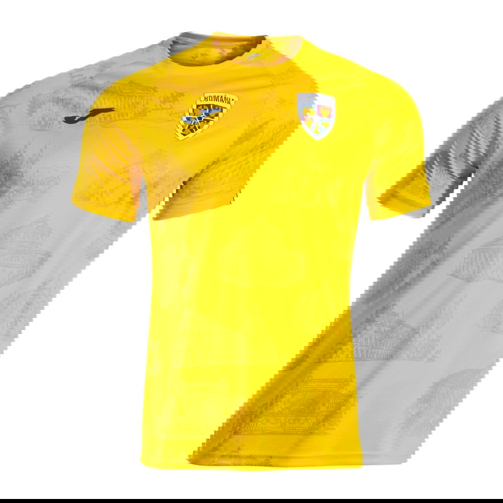 2025-2026 Romania Pre Match Shirt (Yellow) - Kids