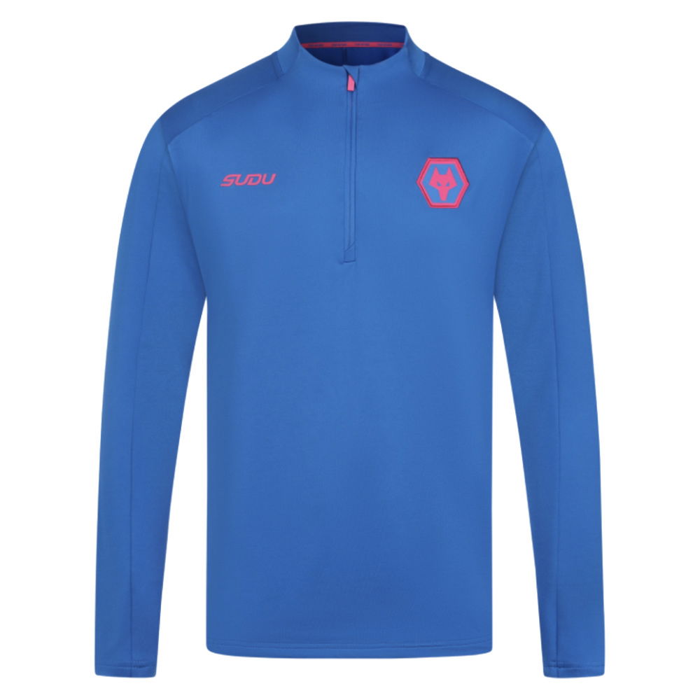 2025-2026 Wolves Players Training 1/4 Zip Top (Lapis Blue)