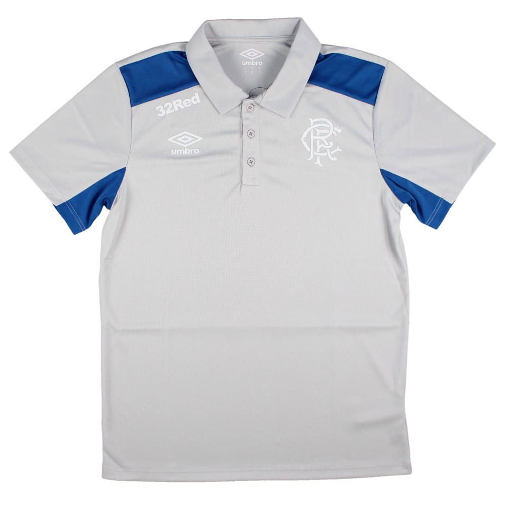 2025-2026 Rangers Presentation Polo Shirt (Micro Chip Grey)