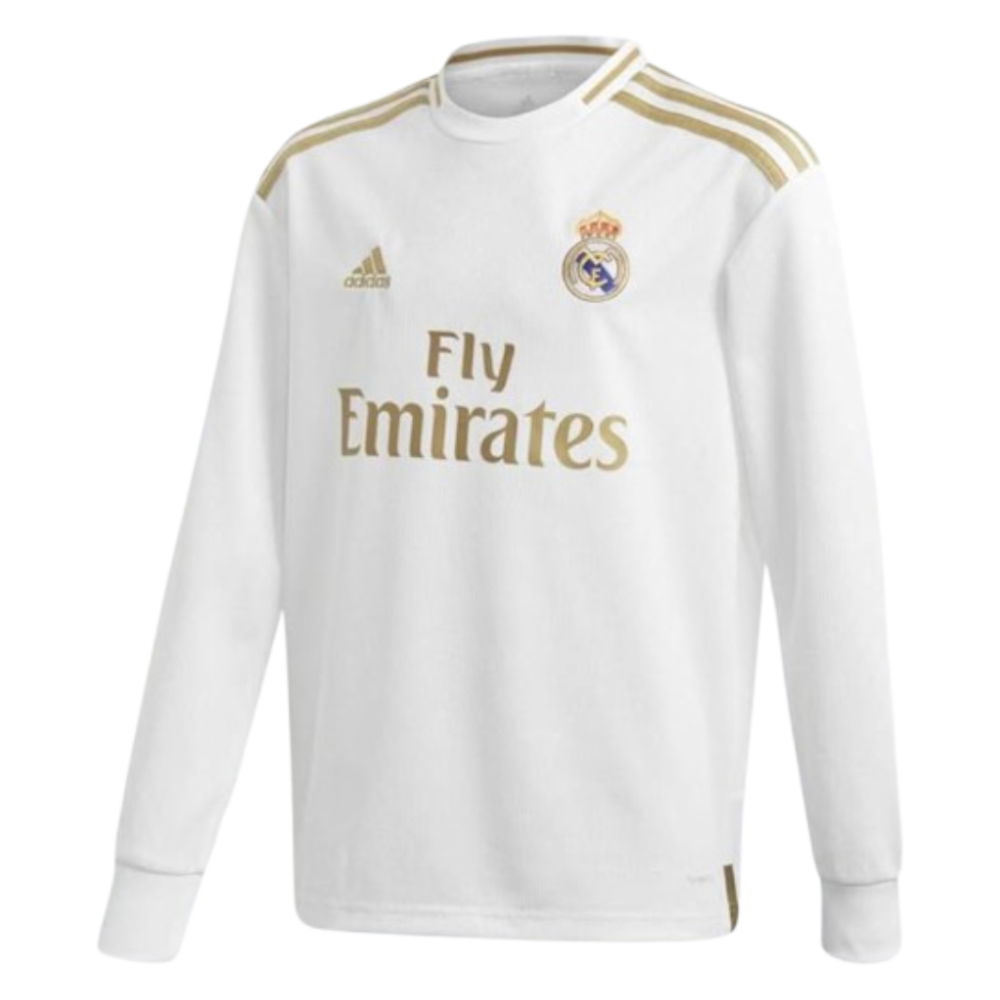 2019-2020 Real Madrid Long Sleeve Home Shirt (Kids)