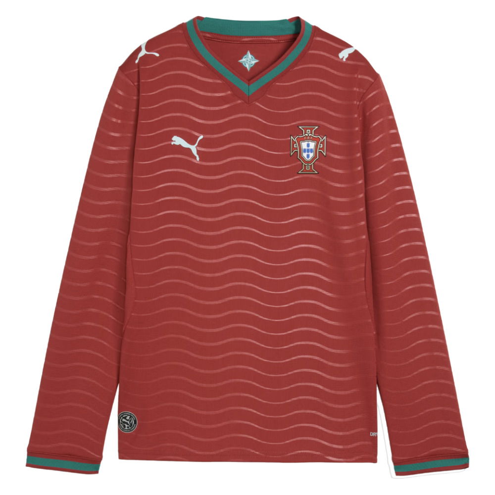 2026-2027 Portugal Long Sleeve Home Shirt (Kids)