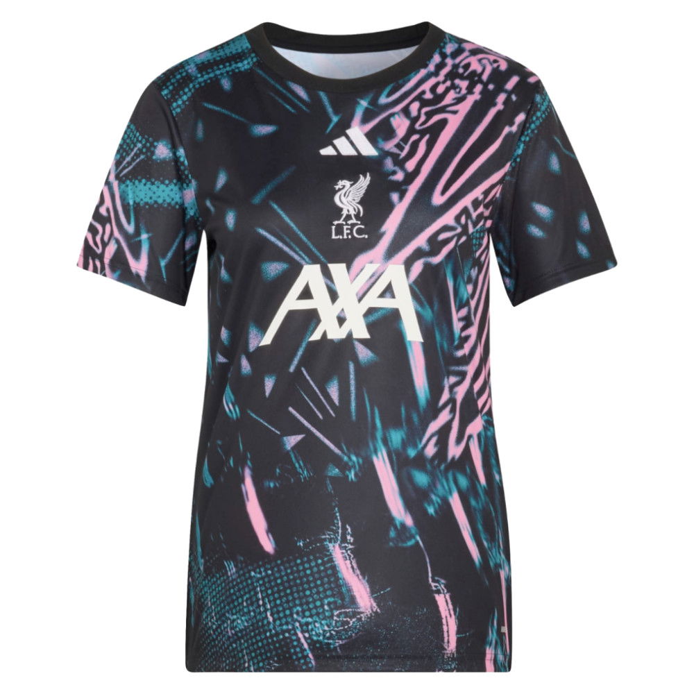 2025-2026 Liverpool Pre Match Shirt (Black) - Womens