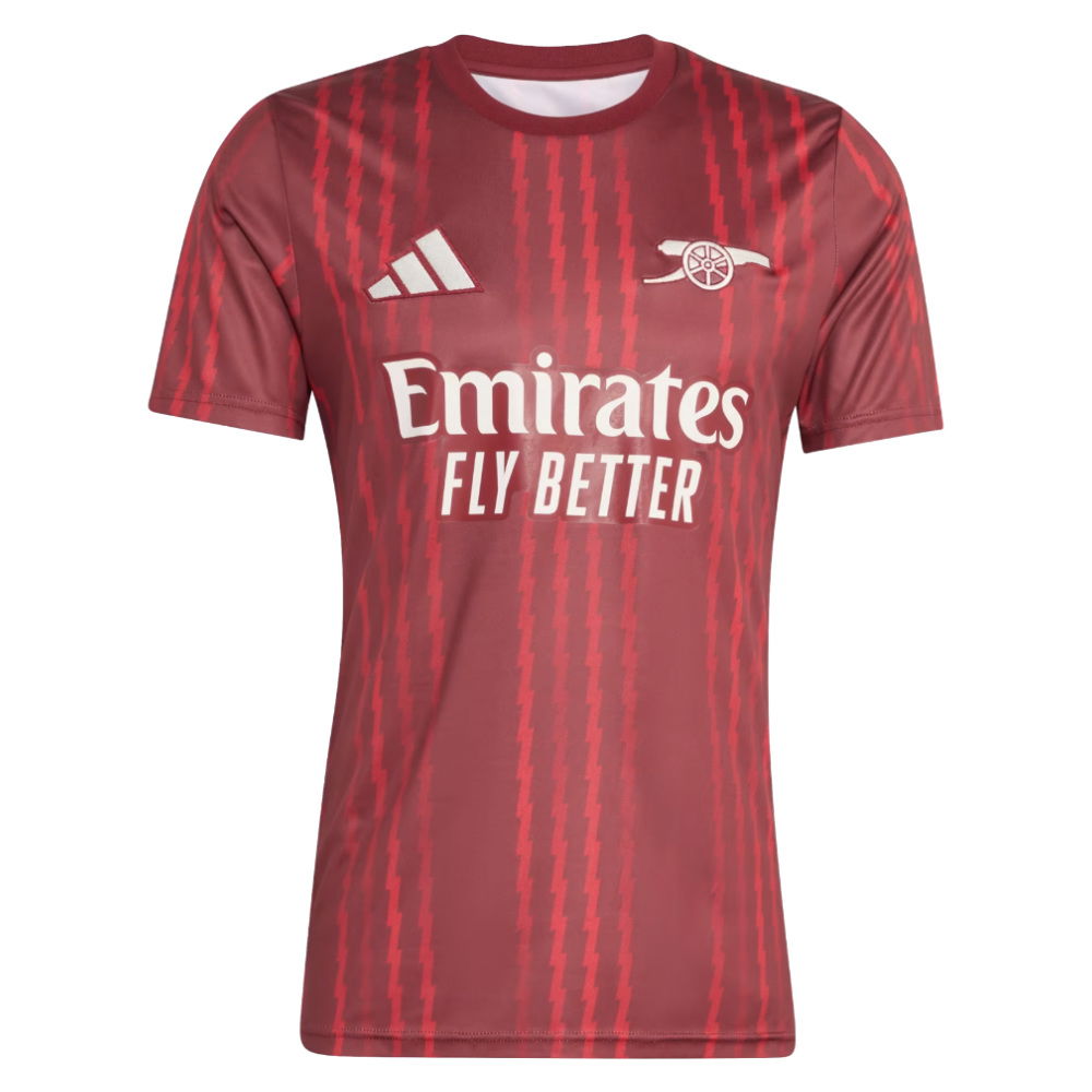 2025-2026 Arsenal Pre-Match Warm Up Shirt (Burgundy)
