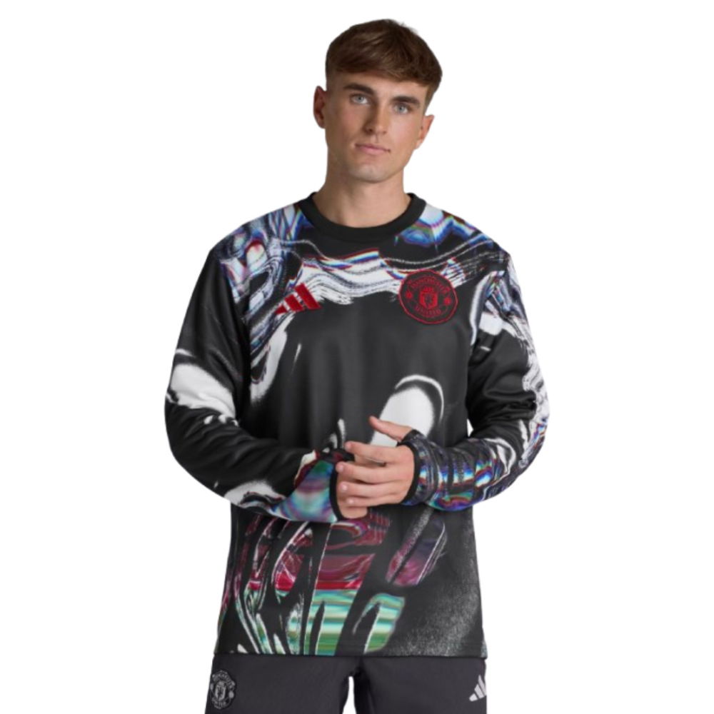 2025-2026 Man Utd Pre Match Warm Top (Black)