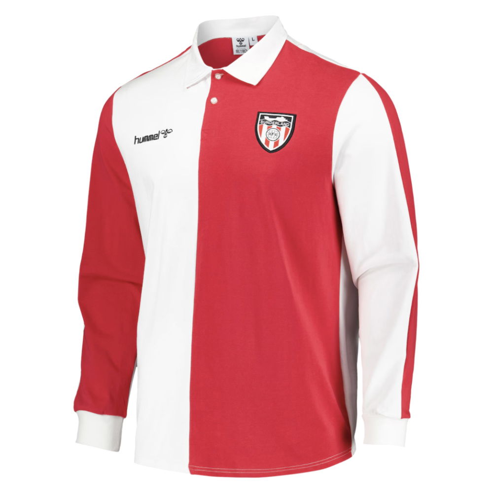 Sunderland Retro Rugby Long Sleeve Shirt (Red)