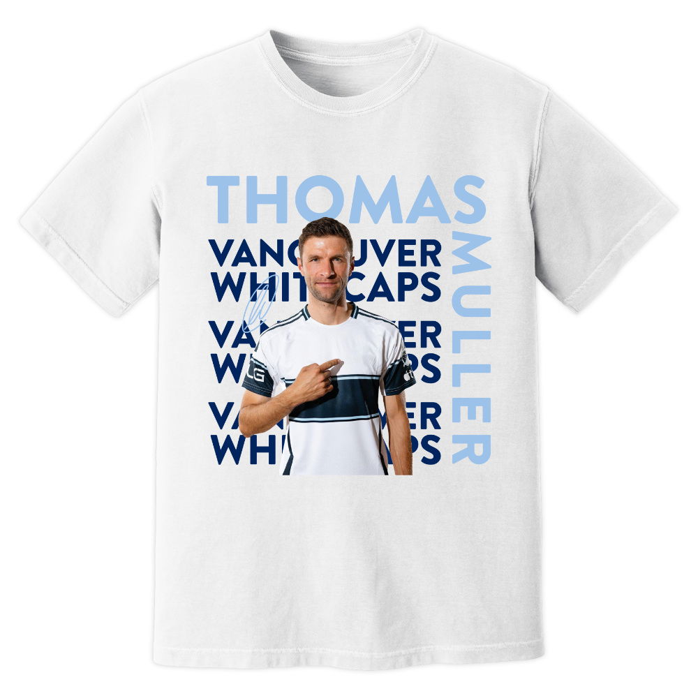 Thomas Muller Vancouver Whitecaps New Signing T-Shirt (White)