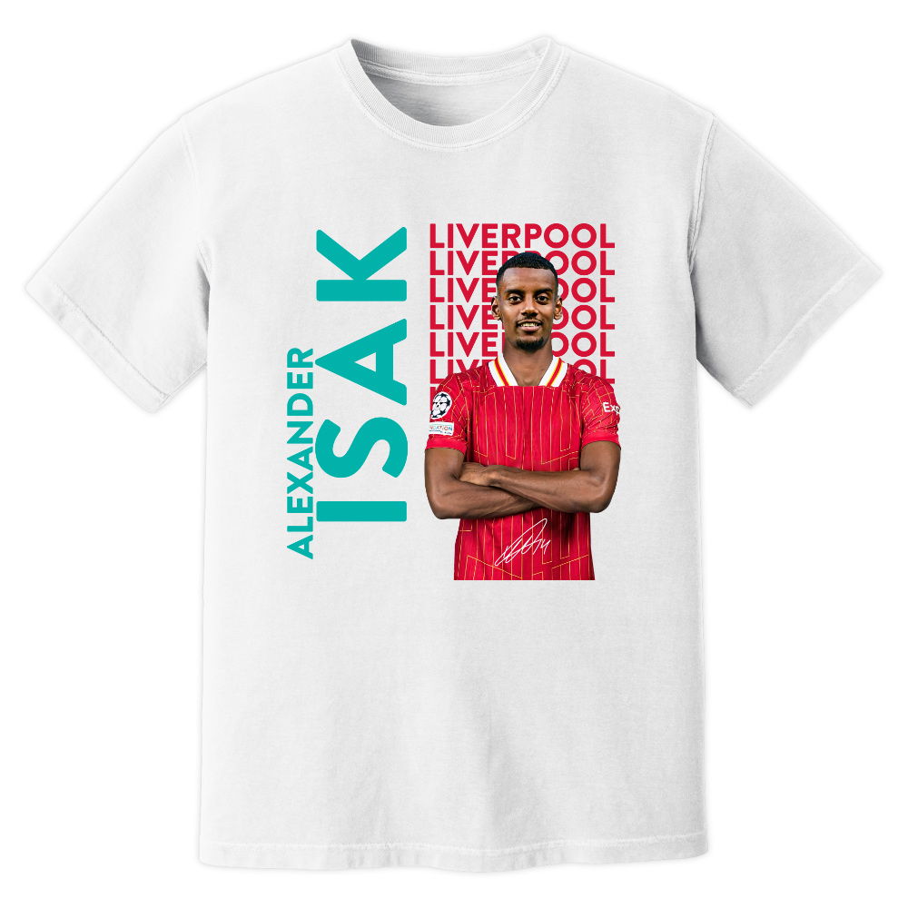 Alexander Isak Liverpool New Signing T-Shirt (White)