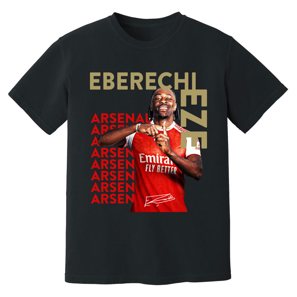 Eberechi Eze Arsenal New Signing T-Shirt (Black)