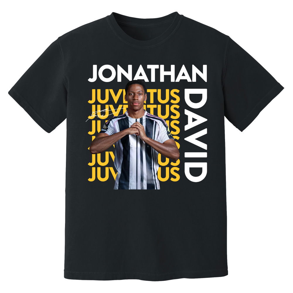 Jonathan David Juventus New Signing T-Shirt (Black)