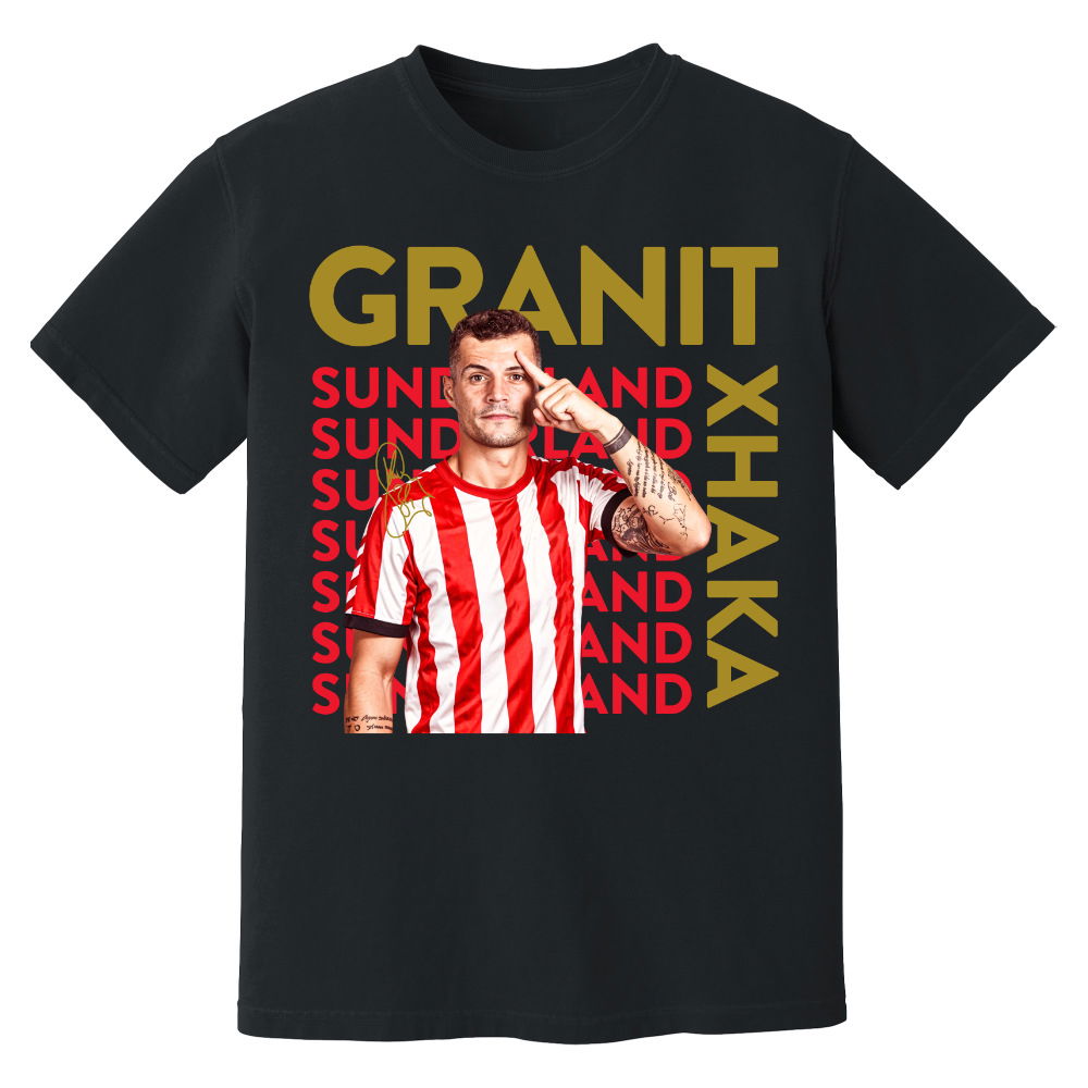 Granit Xhaka Sunderland New Signing T-Shirt (Black)
