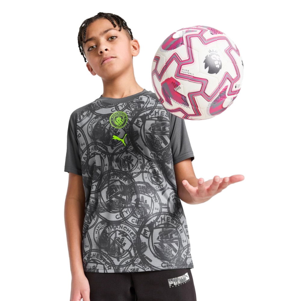 2025-2026 Man City Warm Up Jersey (Gray) - Kids