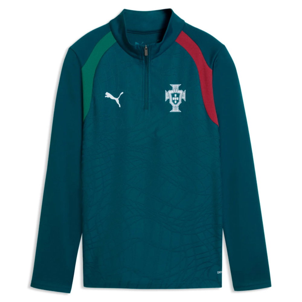2026-2027 Portugal Training 1/4 Zip Top (Ocean Tropic) - Kids