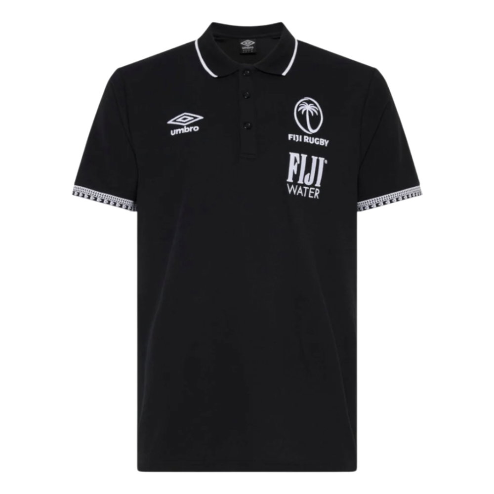 2026-2027 Fiji Rugby Pique Polo (Black)