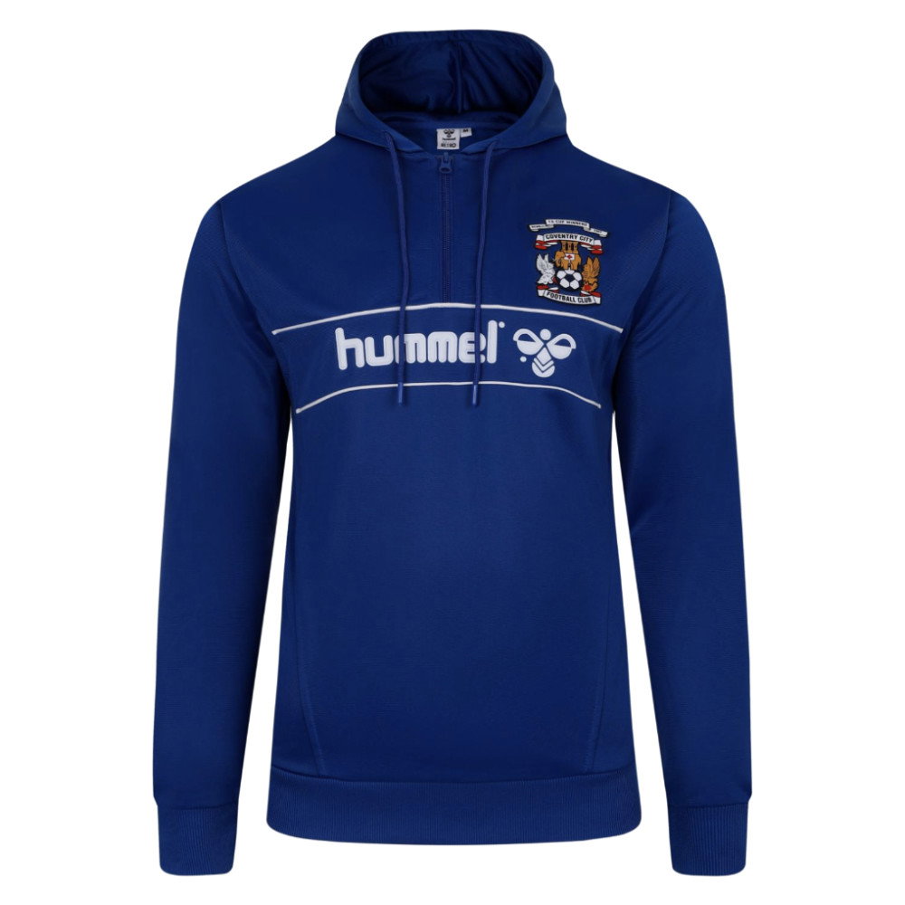 Coventry City Retro Half Zip Hoodie (Blue)