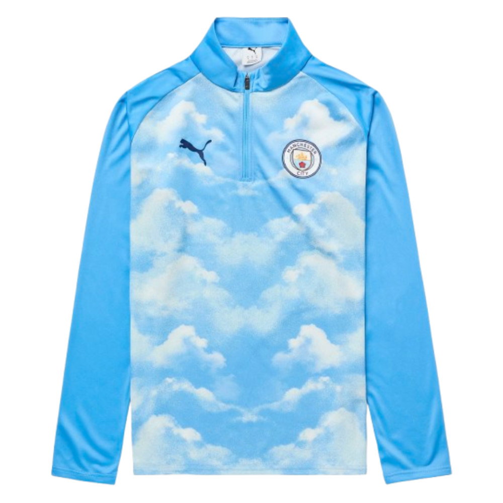 2026-2027 Man City Warm Up 1/4 Zip Top (Icy Blue)