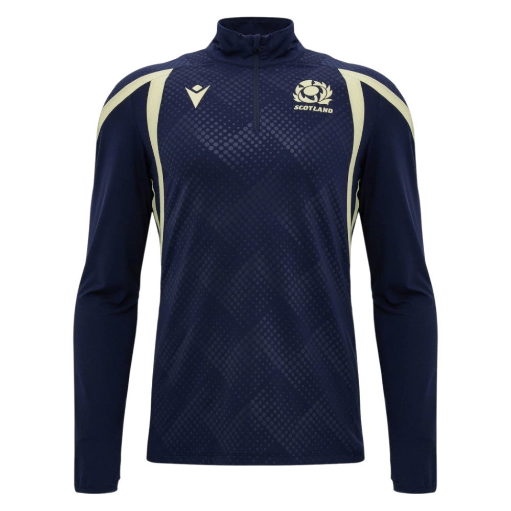 2026-2027 Scotland Rugby 1/4 Zip Training Top (Navy) - Kids