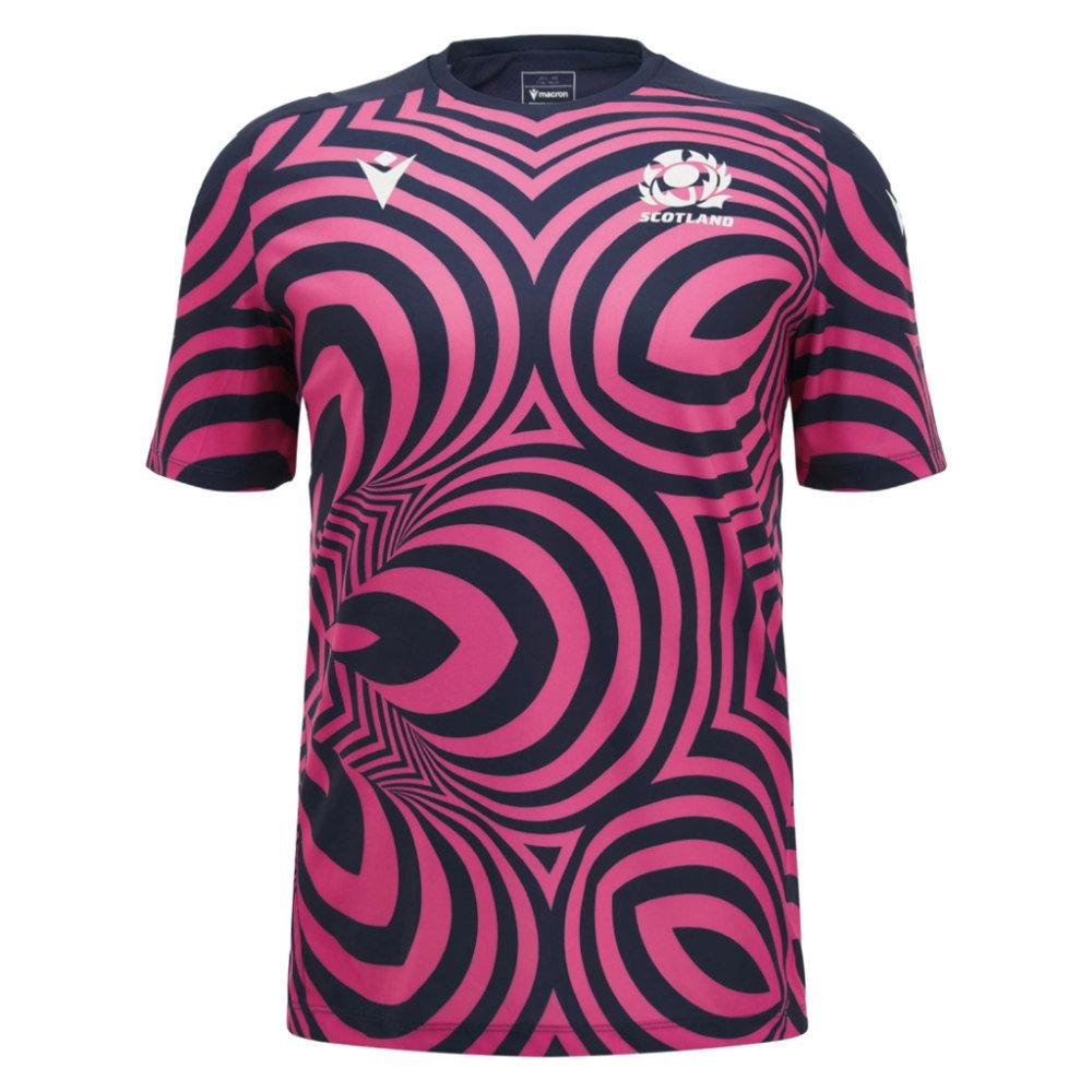 2026-2027 Scotland Rugby Warm Up Shirt (Neon Pink)