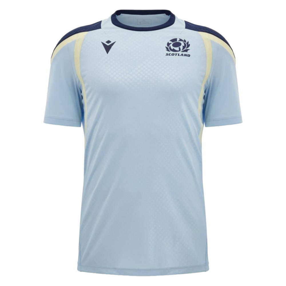 2026-2027 Scotland Rugby Training Shirt (Blue/Sand)