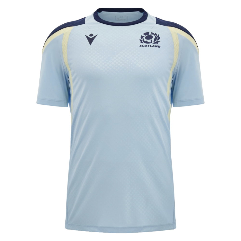 2026-2027 Scotland Rugby Training Shirt (Blue/Sand) - Kids