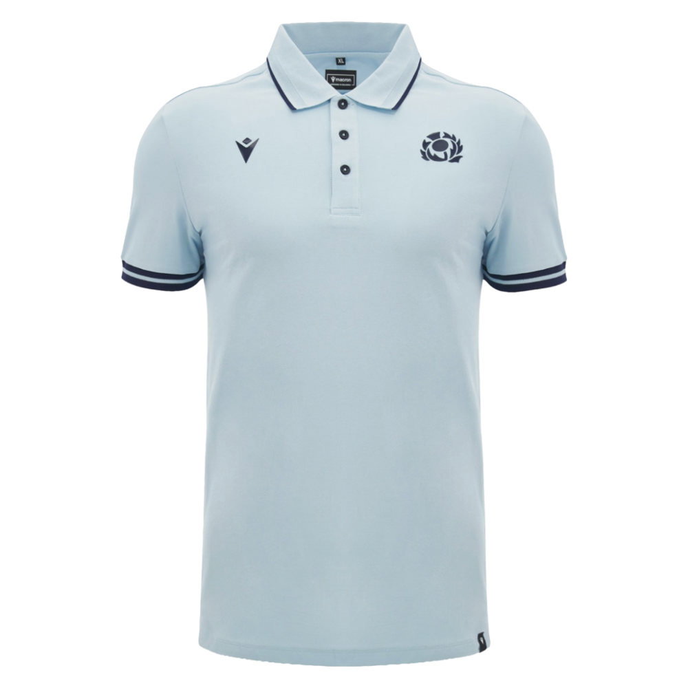 2026-2027 Scotland Rugby Travel Polo (Blue/Navy)